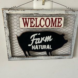 Home decor farm natural sign
